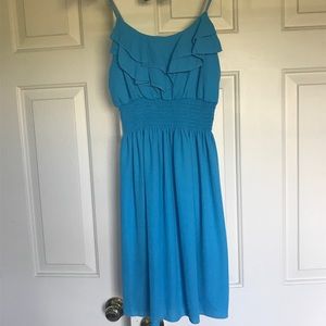 Light Blue Ruffle Sun Dress